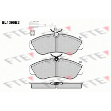 BL1390B2 FTE Комплект тормозных колодок, дисковый тормоз