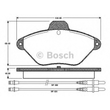 0 986 TB2 246 BOSCH Комплект тормозных колодок, дисковый тормоз