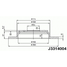 J3314004 NIPPARTS Тормозной диск