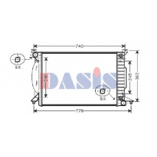 480040N AKS DASIS Радиатор, охлаждение двигателя