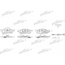 PBP1400 PATRON Комплект тормозных колодок, дисковый тормоз