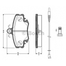 0 986 TB2 513 BOSCH Комплект тормозных колодок, дисковый тормоз