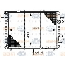 8MK 376 706-404 HELLA Радиатор, охлаждение двигателя