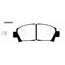 J3602063 NIPPARTS Комплект тормозных колодок, дисковый тормоз