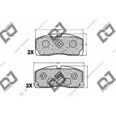 BP1420 DJ PARTS Комплект тормозных колодок, дисковый тормоз