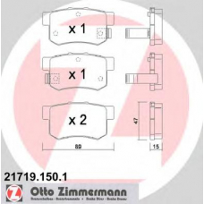 21719.150.1 ZIMMERMANN Комплект тормозных колодок, дисковый тормоз