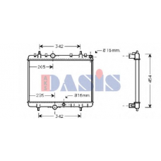 160096N AKS DASIS Радиатор, охлаждение двигателя