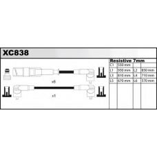 XC838 QUINTON HAZELL Комплект проводов зажигания