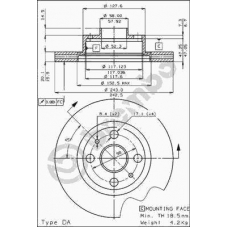 09.4289.10 BREMBO Тормозной диск