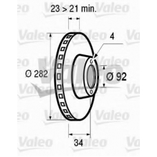 186439 VALEO Тормозной диск