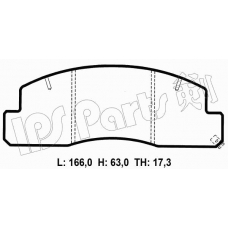 IBD-1283 IPS Parts Комплект тормозных колодок, дисковый тормоз