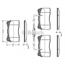 0 986 TB2 329 BOSCH Комплект тормозных колодок, дисковый тормоз