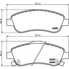 8DB 355 013-611 HELLA Комплект тормозных колодок, дисковый тормоз