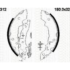 8100 10312 TRIDON Brake shoes