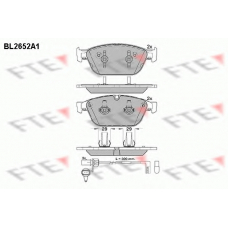 BL2652A1 FTE Комплект тормозных колодок, дисковый тормоз