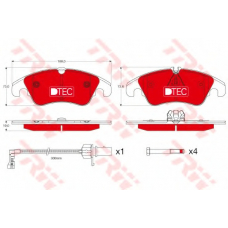 GDB1768DTE TRW Комплект тормозных колодок, дисковый тормоз