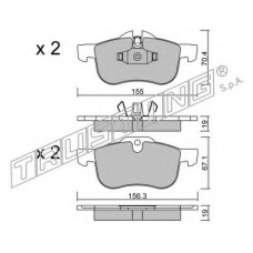 316.0 TRUSTING Комплект тормозных колодок, дисковый тормоз
