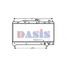 211230N AKS DASIS Радиатор, охлаждение двигателя