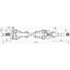 DRS6053.00 OPEN PARTS Приводной вал