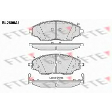 BL2800A1 FTE Комплект тормозных колодок, дисковый тормоз