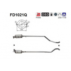 FD1021Q AS Сажевый / частичный фильтр, система выхлопа ОГ