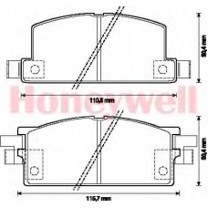 572225B BENDIX Комплект тормозных колодок, дисковый тормоз