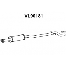 VL90181 VENEPORTE Средний глушитель выхлопных газов