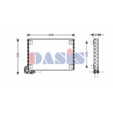 072240N AKS DASIS Конденсатор, кондиционер