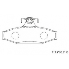 KD6713 ASIMCO Комплект тормозных колодок, дисковый тормоз