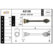 A2126 SNRA Приводной вал