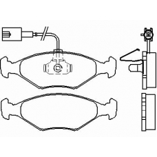 P 23 122 BREMBO Комплект тормозных колодок, дисковый тормоз