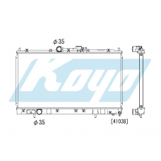 PA030492 KOYO P-tank corrugate-fin ass'y