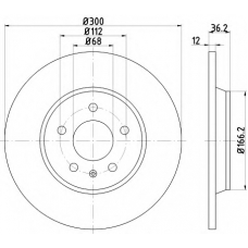 8DD 355 113-932 HELLA PAGID Тормозной диск