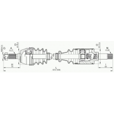 DRS6084.00 OPEN PARTS Приводной вал