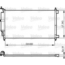 814221 VALEO Конденсатор, кондиционер