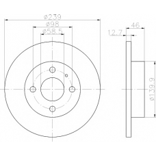 8DD 355 101-861 HELLA PAGID Тормозной диск