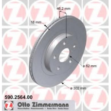 590.2564.00 ZIMMERMANN Тормозной диск