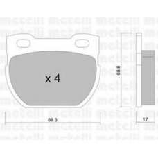 22-0354-1 METELLI Комплект тормозных колодок, дисковый тормоз