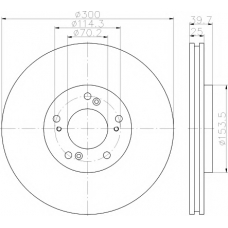 8DD 355 115-561 HELLA PAGID Тормозной диск