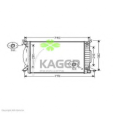 31-0040 KAGER Радиатор, охлаждение двигателя