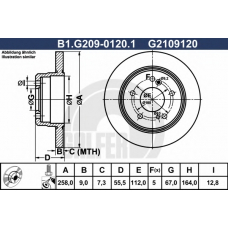 B1.G209-0120.1 GALFER Тормозной диск