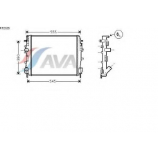 RT2325 AVA Радиатор, охлаждение двигателя