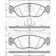 363702161077 MAGNETI MARELLI Комплект тормозных колодок, дисковый тормоз