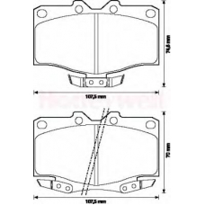 572185B BENDIX Комплект тормозных колодок, дисковый тормоз