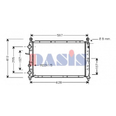 080052N AKS DASIS Радиатор, охлаждение двигателя