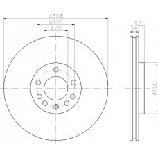 8DD 355 108-232 HELLA PAGID Тормозной диск