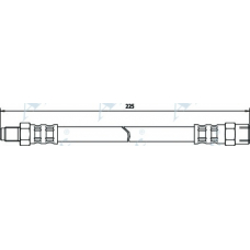 HOS3149 APEC Тормозной шланг