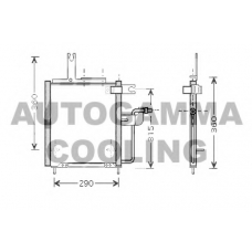 104457 AUTOGAMMA Конденсатор, кондиционер