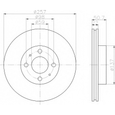 8DD 355 102-301 HELLA Тормозной диск