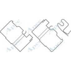 KIT597 APEC Комплектующие, тормозные колодки